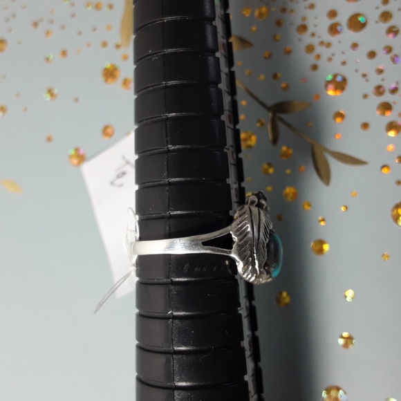 Blue turquoise sterling silver ring - Picture 3 of 10